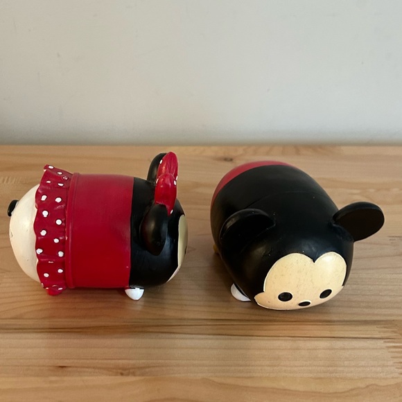 DISNEY Mickey & Minnie Tsum Tsum Kitchen Garden Decor 4” Set Unique Shape - Picture 3 of 8